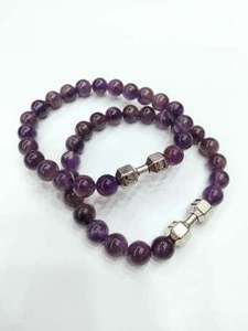 Nouveau Bracelet Breloque Haltère en Pierre Œil de Tigre et Agate Faite à la Main, Écologique, Vente Chaude Transfrontalière, Bijou Anniversaire - Product Image 3