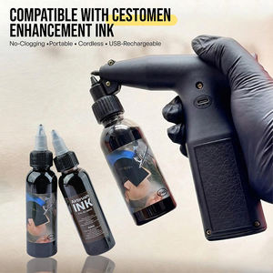 Portable Electric Gravity Feed ABS Spray Gun Battery <b>Powered</b> Handheld Paint Sprayer DIY Home Repair Decoration Artwork USB 0.3mm - Product Image 3