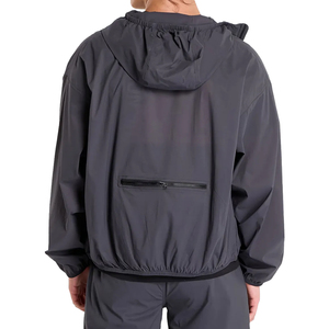 Veste coupe-vent légère en nylon à capuche pour homme, très demandée, entièrement zippée, pour l'extérieur, décontractée, coupe-vent, fabricant OEM - Product Image 3