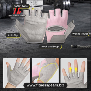 Gants de musculation demi-doigts avec sangle de poignet réglable, légers, séchage rapide, pour le sport et le cyclisme - Product Image 5