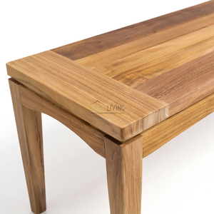 Banc Etna en teck pour extérieur, design moderne minimaliste, meubles durables et écologiques - Product Image 3