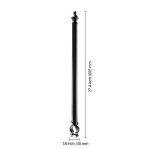Set di 9 Estensioni per Recinzione a Maglie Zincate, Altezza 27,4 Pollici, Staffa Superiore a U da 1,3 e 1,5 Pollici per Forniture da Giardino - Product Image 6