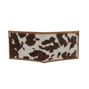 Portefeuille en cuir de vachette naturel pour hommes, portefeuille fin à double pli, fait main, cuir véritable de haute qualité - Product Image 2