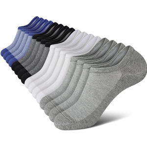 Calcetines Tobilleros Invisibles de Color Sólido, Transpirables, de Punto, con Spandex y Poliéster, Finos, Casuales de Verano para Adultos, en Gris, Negro, Blanco y Azul - Product Image 5
