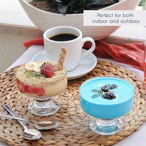 <b>Mini</b> Pedestal Dessert Cups 150ml for Parfaits Snacks & Fruit Salads Round Shapes Sweet Dishes & Snack Presentation <b>Tables</b> Cups - Product Image 2