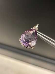 Pendentif en améthyste, pendentif en argent sterling, pierre de naissance de février, bijoux pour femmes, pendentif en forme de larme, cadeau pour elle, élégant et tendance - Product Image 5