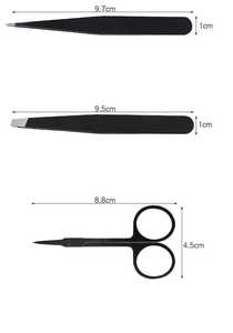 Kit de beauté de luxe 5 pièces en acier inoxydable de qualité supérieure du fabricant – Pince à épiler à pointe inclinée durable, écologique et antistatique - Product Image 6