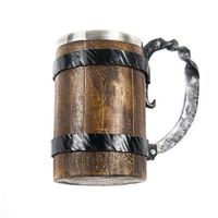 Verre à shot en fût de chêne de qualité supérieure - Style américain, compatible lave-vaisselle et écologique, taille et logo personnalisables