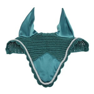 Voiles équestres en gros, voiles anti-mouches personnalisés pour chevaux, bonnets d'oreilles en crochet faits à la main pour l'équitation, haute qualité pour la compétition - Product Image 2