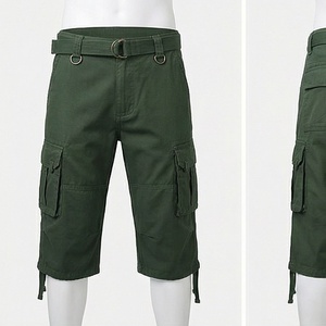 กางเกงขาสั้นผู้ชายผ้าฝ้ายรุ่นใหม่ปี 2024 ขายดี กางเกงขาสั้นฤดูร้อนแบบยาว ปรับขนาดได้ สไตล์ไฮสตรีท ลายเรียบ ใส่สบาย - Product Image 1