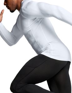Men Compression Shirt MMA Rash Guard Turtle Neck <b>Long</b> <b>Sleeve</b> Athletic <b>Base</b> <b>Layer</b> Rash Guard For Gym Training Running Cycling Top - Product Image 4