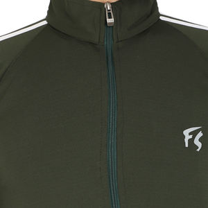 Survêtement de sport pour homme en velours premium, extensible dans les quatre sens, coupe ajustée, couleur unie, confortable, pour l'automne, le jogging et la course à pied - Product Image 3