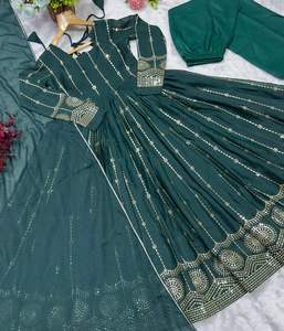 Vestido de Novia de Lujo con Bordado, Talla Grande, para Mujer, Ropa Festiva para Fiestas, Vestido Largo Musulmán para Niñas con Parte Inferior y Dupatta 77947 - Product Image 4
