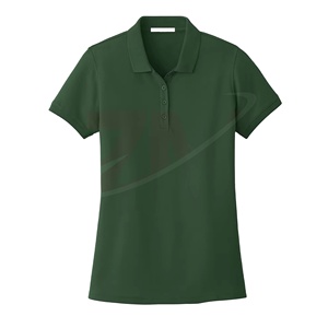 เสื้อโปโลผู้หญิงแบบกำหนดเอง ผลิตแบบ OEM ผ้าฝ้ายระบายอากาศ แขนสั้น สั่งซื้อจำนวนมาก คุณภาพส่งออก - Product Image 2