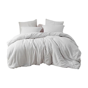 Parure de draps d'hôtel en coton ultra doux, blanc cassé, linge de lit durable pour l'hôtellerie, confort pour les chambres d'hôtes - Product Image 2