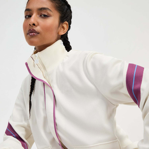 Ensemble de survêtement 2 pièces très demandé : veste zippée et pantalon large à rayures contrastées, tenue décontractée assortie - Product Image 4