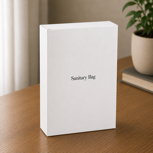Sac de Déchets Sanitaires Biodégradable Écologique de Luxe en Papier Blanc Auto-Pliant Jetable avec Impression Offset et Fermeture Auto-Adhésive - Product Image 4