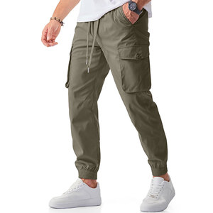 Nouveau pantalon cargo pour homme tendance, taille haute élastique, design minimaliste, étiquette privée personnalisée, pantalon de mode streetwear - Product Image 1