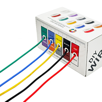 Fil électronique en cuivre étamé silicone 16 18 20 22 24 26 28 30 AWG, 5 couleurs, pour bricolage, 4-20 mètres par bobine, câble torsadé