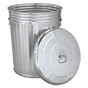 Cubo de Basura de Hierro Galvanizado de Nuevo Diseño con Asa y Tapa para Hogar, Hoteles y Jardín, Contenedor de Residuos Redondo - Product Image 2