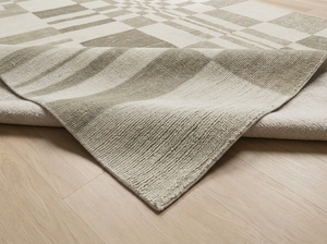 Tapis vert Tibbati directement de l'usine |   Tapis en laine à motifs floraux fait main, écologique, imperméable, pour les intérieurs contemporains de luxe - Product Image 4