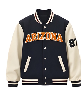 Luxury Heavyweight 350 GSM Cotton Fleece Varsity <b>Jacket</b> Custom Logo College <b>Baseball</b> Letterman Coat Export Quality Manufacturer - Product Image 2