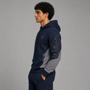 Sweat à capuche brodé pour homme, logo personnalisé, molleton doux en coton, chaud et respirant, pull décontracté streetwear - Product Image 2