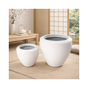 Maceta de Fibra de Vidrio de Diseño Moderno, Ligera, Duradera, de Buena Calidad, para Jardín, Fabricante OEM ODM - Product Image 1