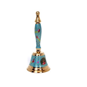 กระดิ่งทองเหลืองแกะสลักแบบอินเดียโบราณ สำหรับวัด ตกแต่งบ้าน ทำด้วยมือ - Product Image 3