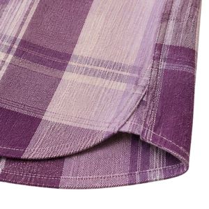 Chemise à manches longues pour homme en coton à carreaux violet prune et beige, décontractée, boutonnée, personnalisable, vente en gros, vêtements de mode - Product Image 6