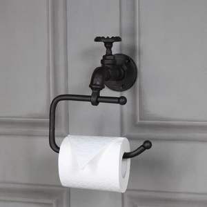 Portarrollos de papel higiénico de metal resistente, diseñado para una fuerte sujeción y una fiabilidad duradera en el uso del baño. - Product Image 1