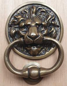 Battant de porte en laiton motif lion pour portail d'entrée, battant de porte en laiton massif de designer, battant de porte en laiton moulé à la main motif lion, quincaillerie de qualité supérieure - Product Image 5