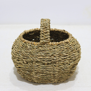 Cesta de Almacenamiento Multifuncional Tejida de Fibra Natural Ecológica con Asa de Lazo, Organizador Ovalado Decorativo - Product Image 4