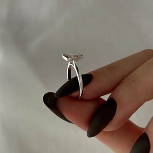 2 Carat Princess Cut E VVS2 Lab <b>Diamond</b> Solitaire <b>Ring</b>, Bezel Set Princess Cut <b>Diamond</b> Engagement <b>Ring</b> , IGI Certified - Product Image 2