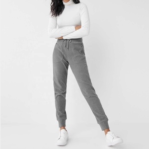 PIHA SPORTS 2026 New Arrivals Custom Design Fashion Solid Fleece Cargo Pants Women Mid Waist Drawstring Full Length Regular Fit - Product Image 6