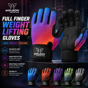 Guantes Deportivos Premium de Dedo Completo, Transpirables, con Soporte de Agarre para Levantamiento de Pesas, Entrenamiento, Gimnasio y Fitness. - Product Image 6