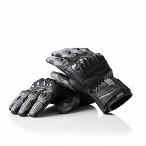 Gants de motocross à protection haute performance avec protection des phalanges |   Cuir de vachette respirant enduit de polyuréthane |   Anti-abrasion - Product Image 1