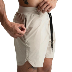 Nouveaux shorts de sport pour hommes, fabriqués sur mesure, double tissu avec poche intérieure, 2 en 1, avec cordon élastique - Product Image 3