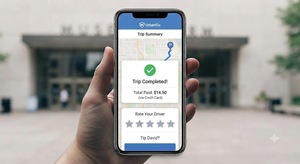 Aplicación móvil para reserva de taxis: reserve viajes, establezca su tarifa, siga a los conductores en vivo, pague de forma segura y gestione el historial de viajes. - Product Image 4