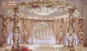 Mandap de mariage exclusif avec Dom Le plus magnifique décor de Mandap de mariage Mandap exceptionnellement beau pour la cérémonie de mariage - Product Image 5