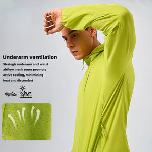 เสื้อฮู้ดตกปลาสำหรับผู้ชาย น้ำหนักเบา ระบายอากาศได้ดี UPF 50+ มีกระเป๋าซิปและเชือกผูก ป้องกันแสงแดด - Product Image 3