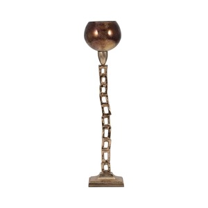 Porte-bougie de 20 pouces de hauteur avec tige géométrique, décoration d'intérieur - Product Image 4