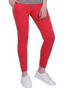 Pantalon de jogging décontracté pour homme rouge, taille élastique, en molleton très extensible, avec cordon de serrage, respirant, en tricot de spandex et polyester, pour l'hiver - Product Image 1
