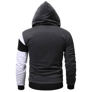 Sweat-shirts à capuche pour hommes de qualité supérieure, taille plus, coupe classique, 100% coton, confortables, respirants, en tissu polaire français, fermeture éclair, couleur unie - Product Image 2