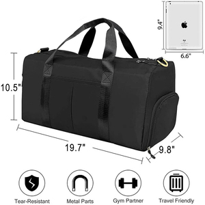 New Style Waterproof Fitness Kit <b>Bags</b> <b>Multi</b> Pockets Removeable Shoulder Striped Gym Accessories Holding <b>Bags</b> - Product Image 2
