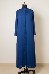 Vestido Casual de Seda con Cuello Alto y Relleno en el Pecho para Mujer, Ligero, Cómodo, de Diseño Moderno - Product Image 5