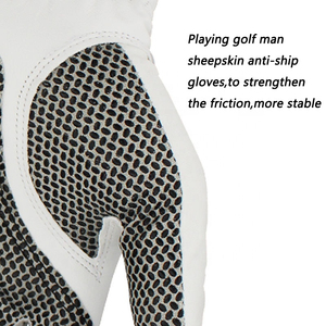 Gants de golf unisexes blancs et roses en cuir véritable respirant antidérapant à enfiler avec logo et emballage personnalisés Sports de plein air - Product Image 5