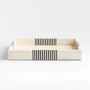 Plateau Feng Shui de Luxe Fait Main Écologique avec Incrustations en Os – Design Décoratif Élégant, Qualité Supérieure pour la Maison et la Cuisine (Idéal pour Servir) - Product Image 4