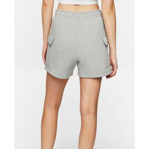 Shorts de jogging pour femmes, design tendance, personnalisés, été, taille élastique, décontractés, en coton, avec poches cargo - Product Image 2
