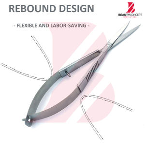 Nouvelles Ciseaux de Précision Micro Tendance à Pointe Fine, Manche Rond, Qualité Supérieure en Acier Inoxydable, 4,5 Pouces, Ciseaux à Ressort pour la Beauté - Product Image 5